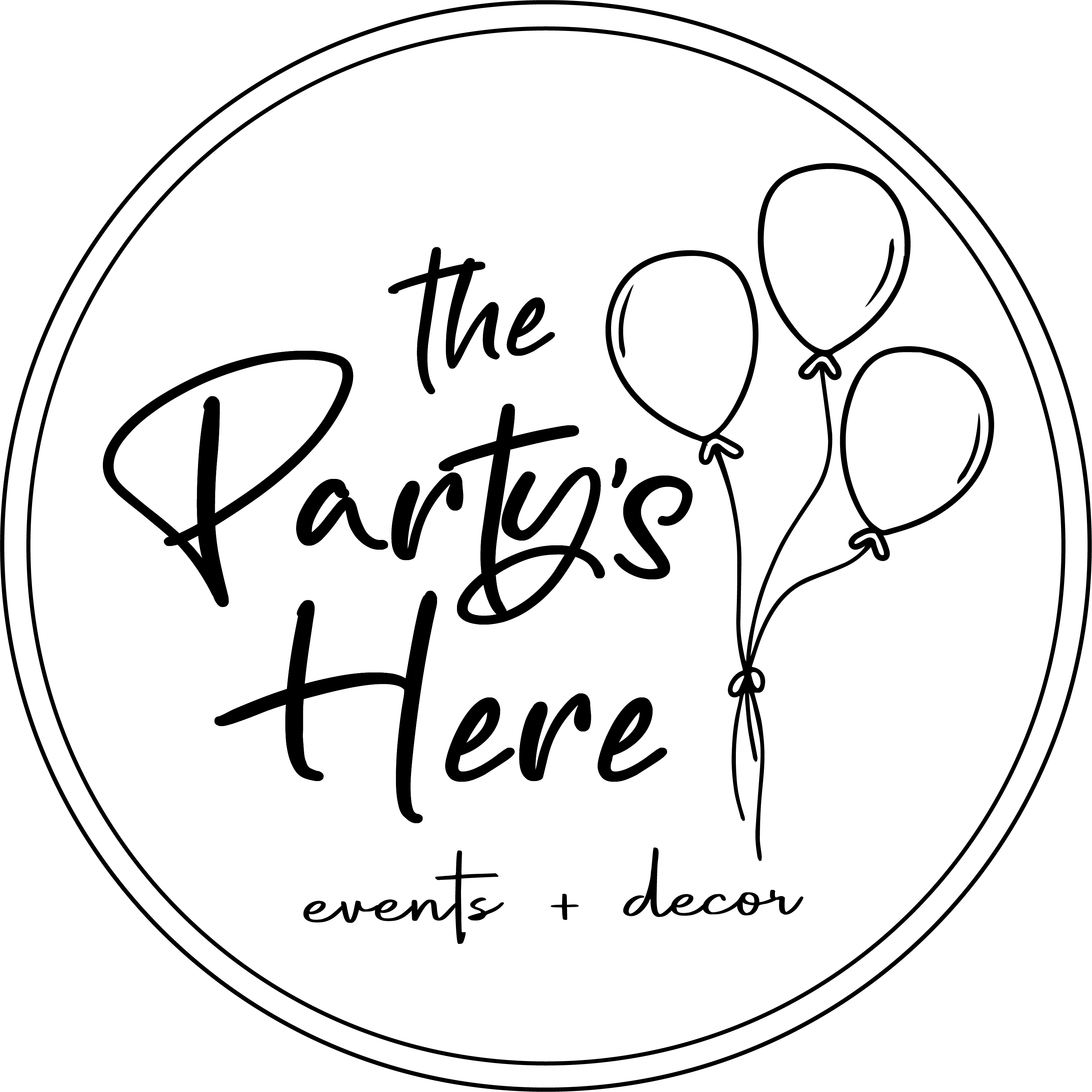 The Partys Here Black Logo